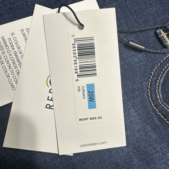 Calvin Klein Jeans High Rise Demi Boot Cut Medium Wash Jeans NWT Womens sz 20 W - Picture 7 of 16